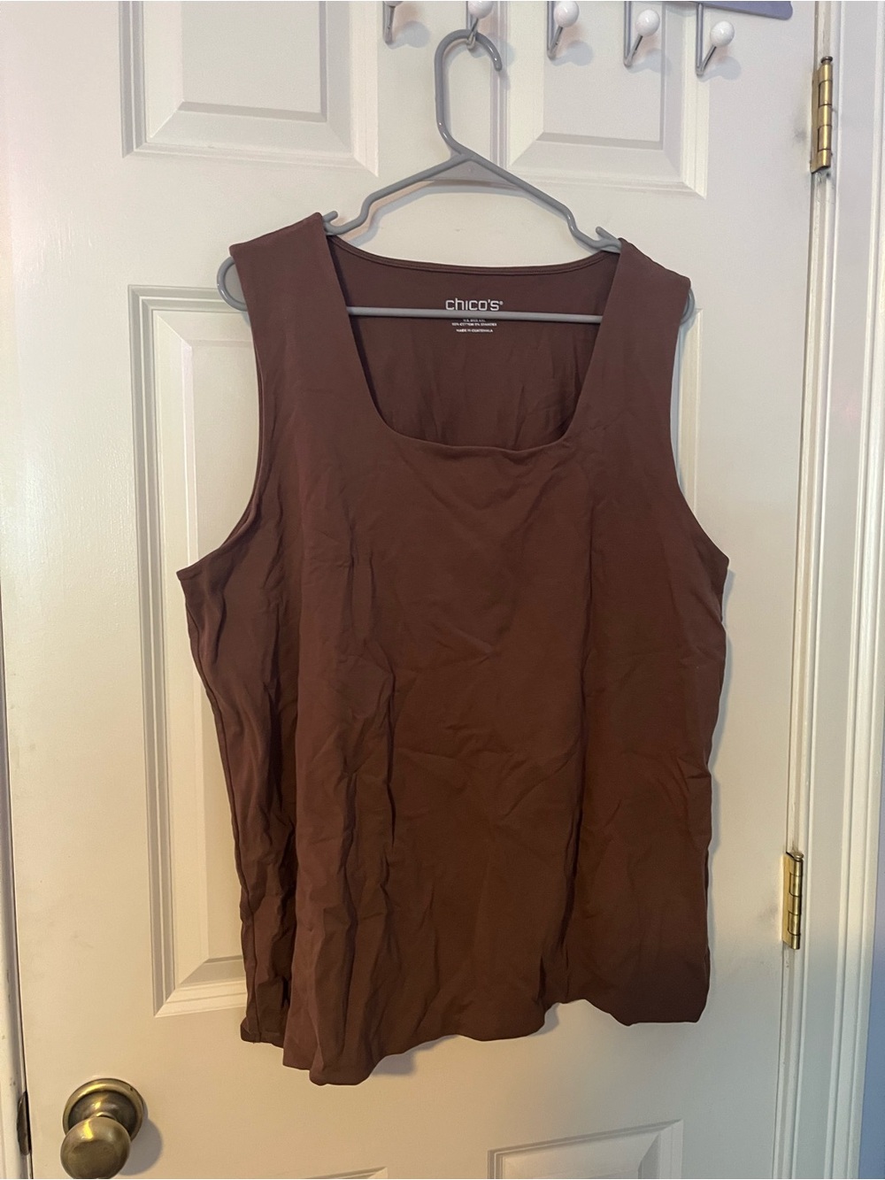 Chico's Chocolate Brown Scoop Neck Tank